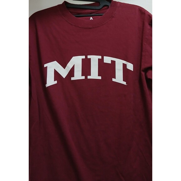 MIT Massachusetts Institute of Technology T-Shirt Men's Medium Red White Cotton - Picture 3 of 5